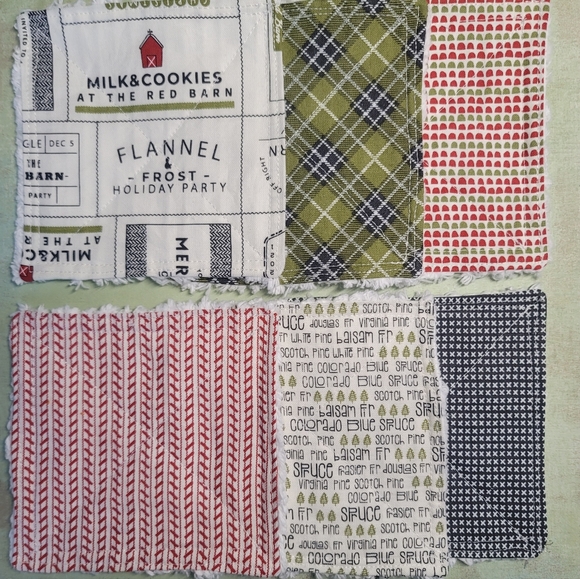 Christmas Coasters Quilted Set of 6 Custom Design - Picture 2 of 4